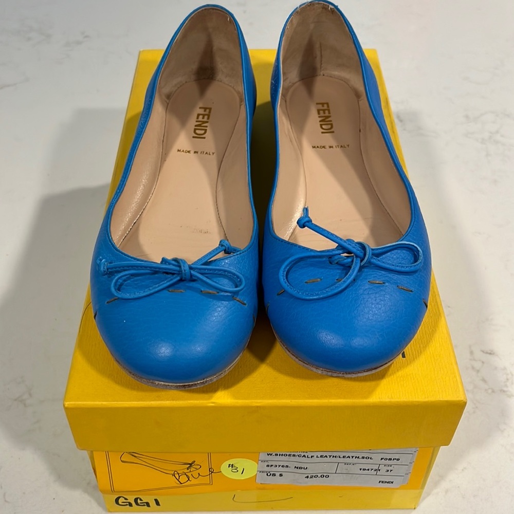 Fendi Selleria Blue ballet flats
